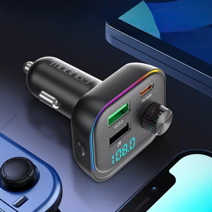 FM-трансмітер Earldom ET-M112 Black з Bluetooth